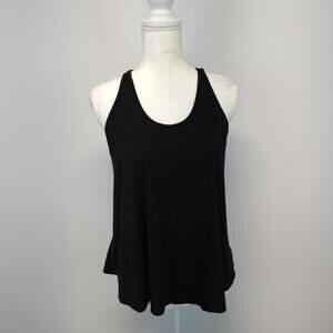 Flora Nikrooz Black Tank Top Size S Racerback Flowy Casual Stretch Minimalist